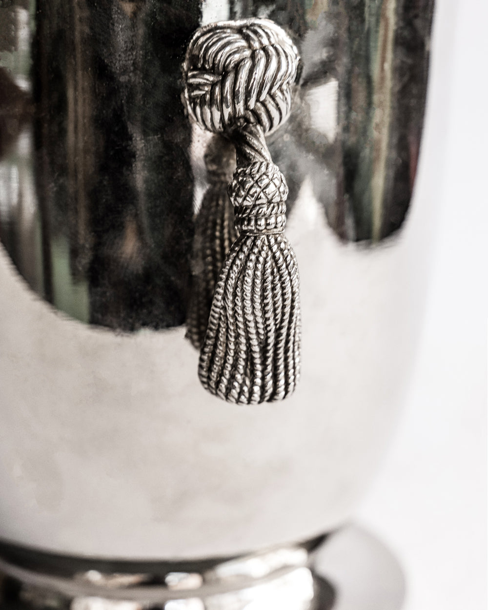 Classical Silver Plated Champagne Cooler and Ice Bucket with Tassels