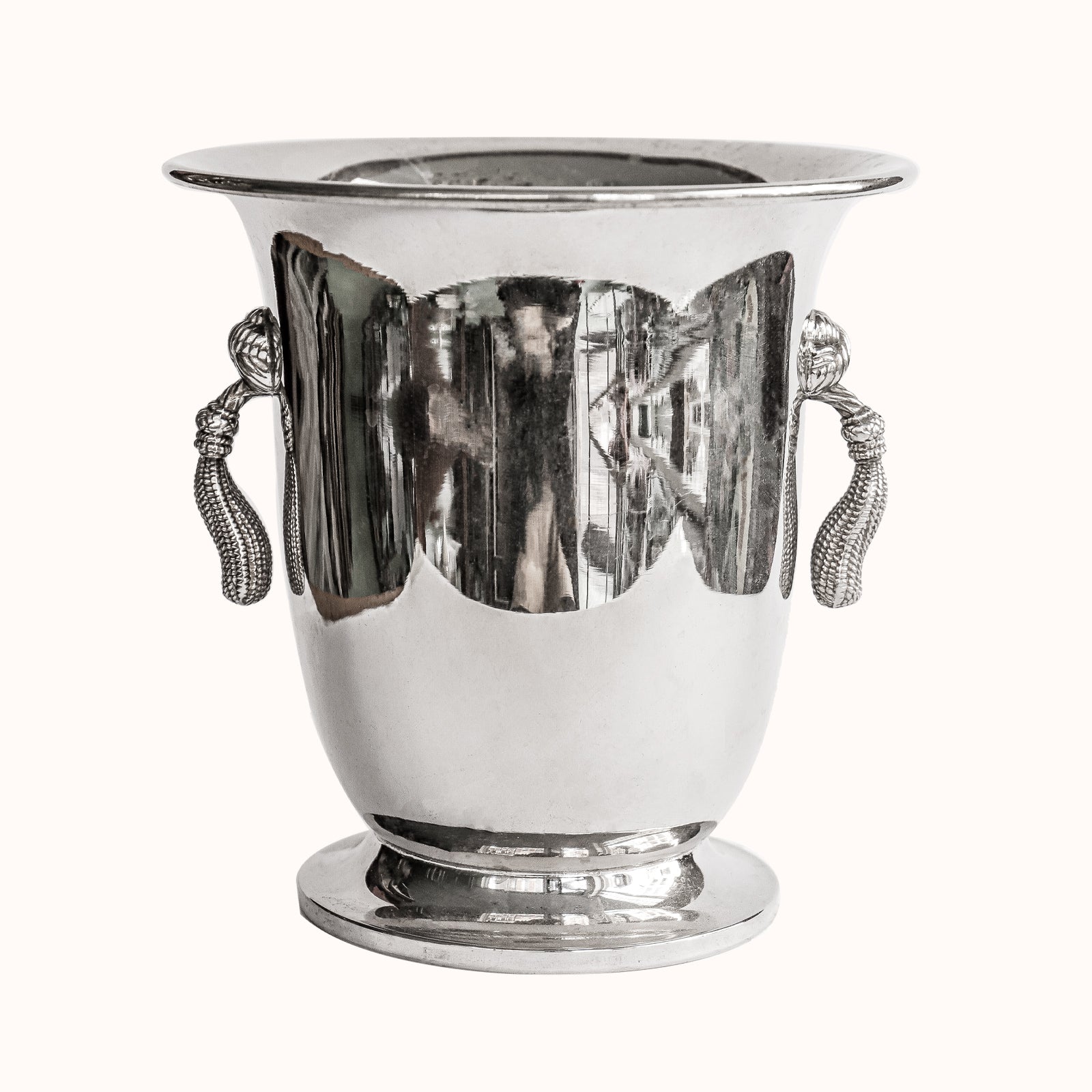 Classical Silver Plated Champagne Cooler and Ice Bucket with Tassels
