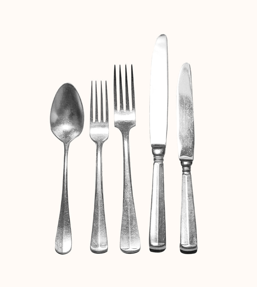 Vintage Silver Plated Flatware Cutlery Set by Sola
