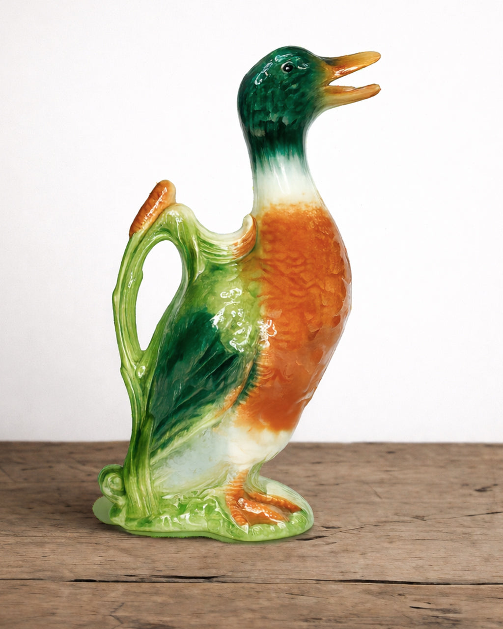 Vintage Ceramic St. Clément Duck Pitcher