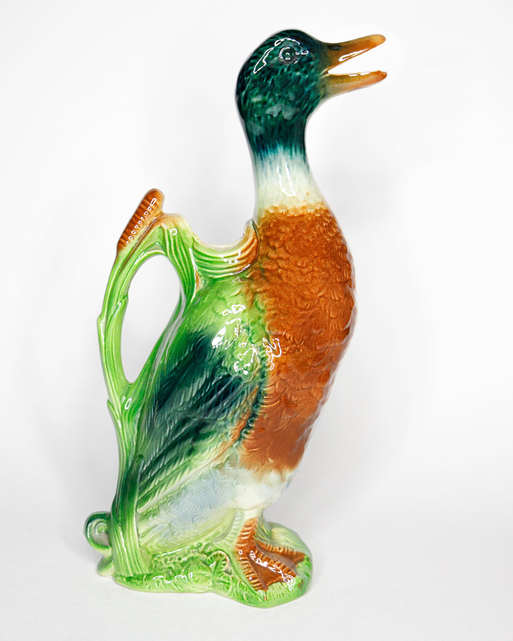 Vintage Ceramic St. Clément Duck Pitcher