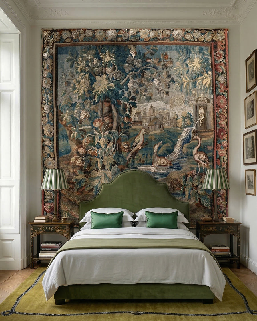 Large Early 18th Century Verdure Tapestry Wall Hanging