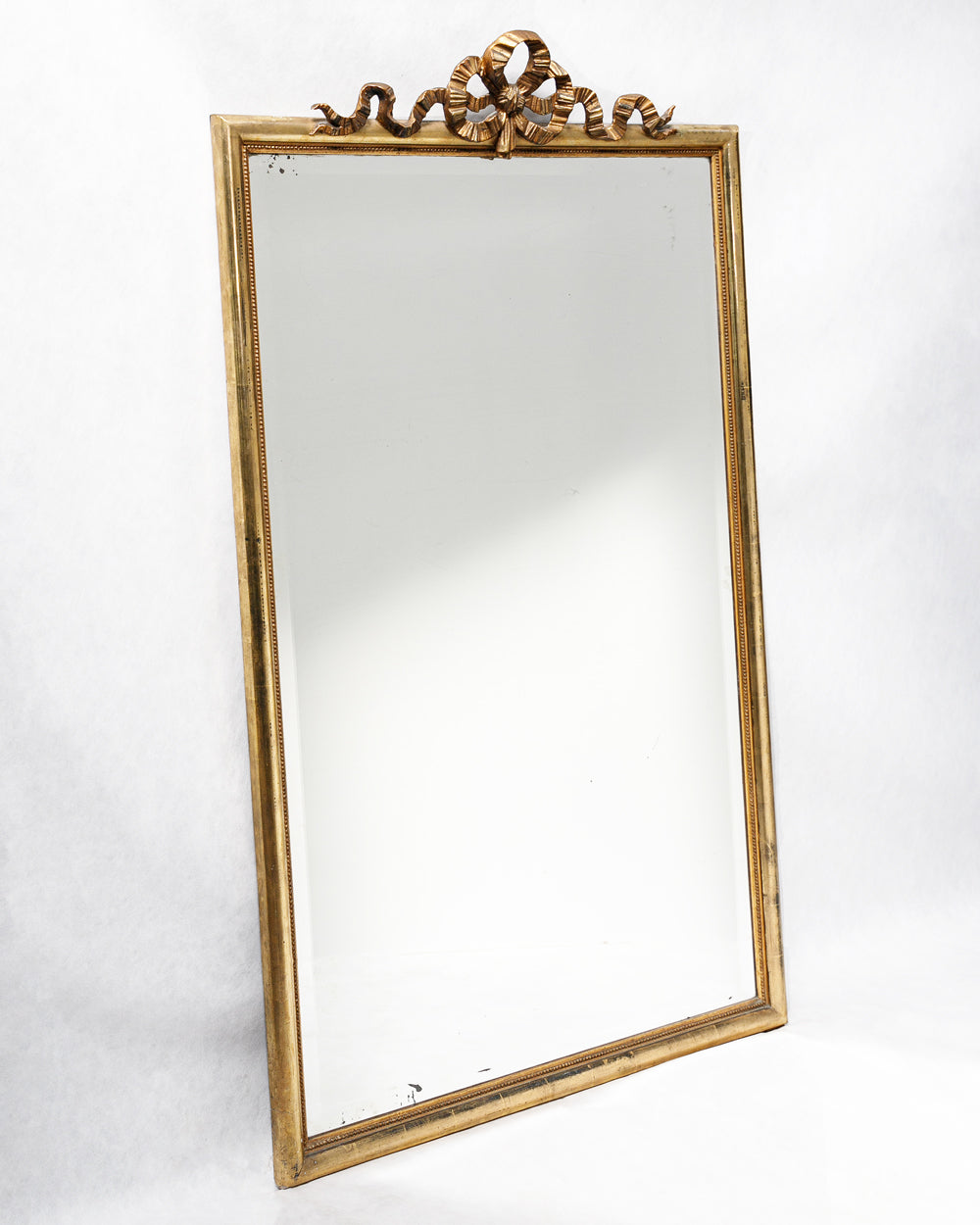 Turn of the Century Rectangular Mirror with Bow Crest