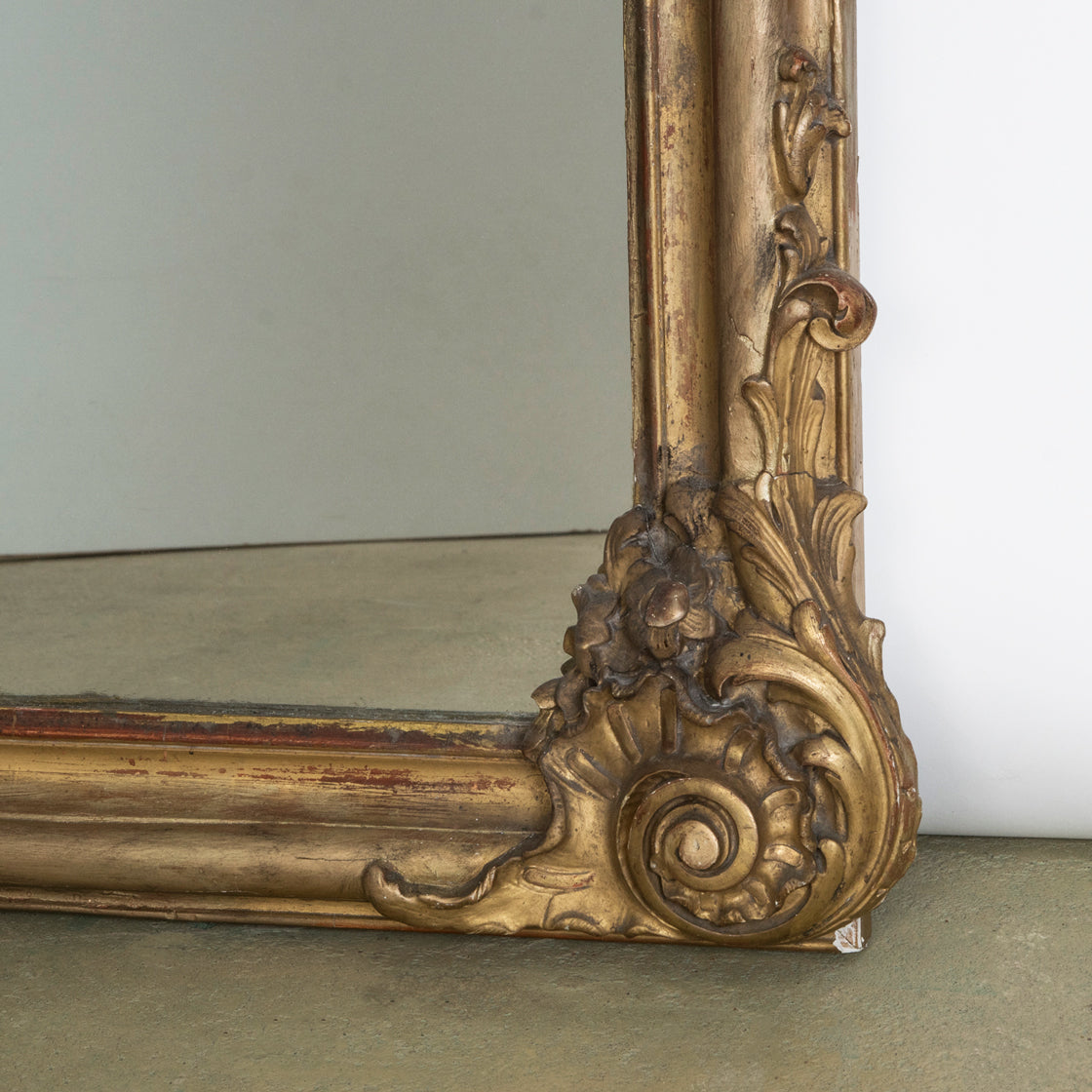 19th C Carved and Gilt Wood Louis XV Style Mirror