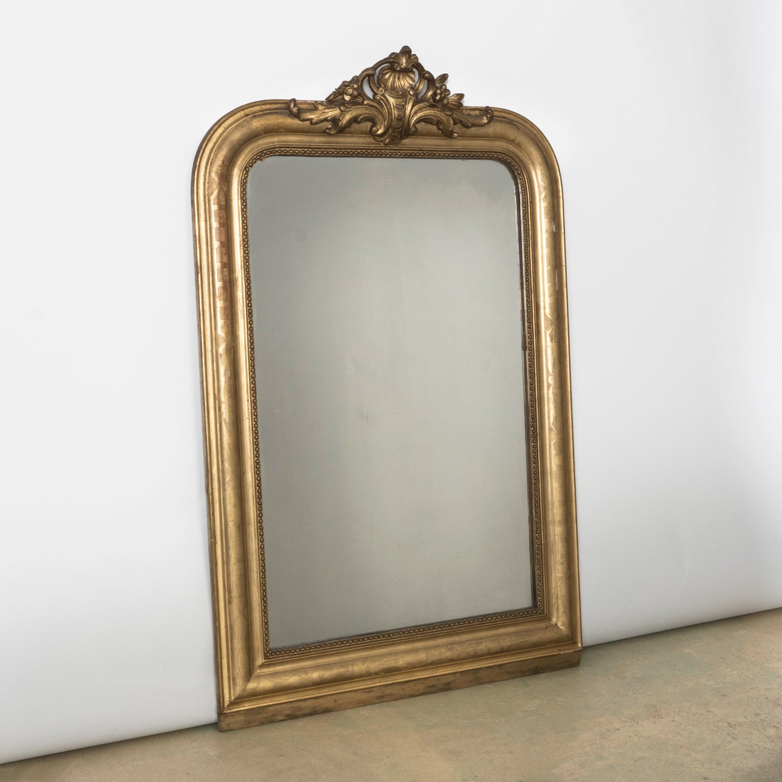 19th C Louis Philippe Mirror with Small Shell Crest