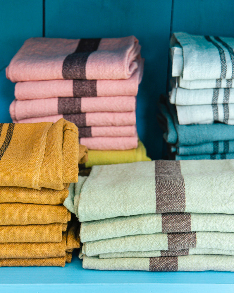 Linen Dish Towel Doudou Pistache Green