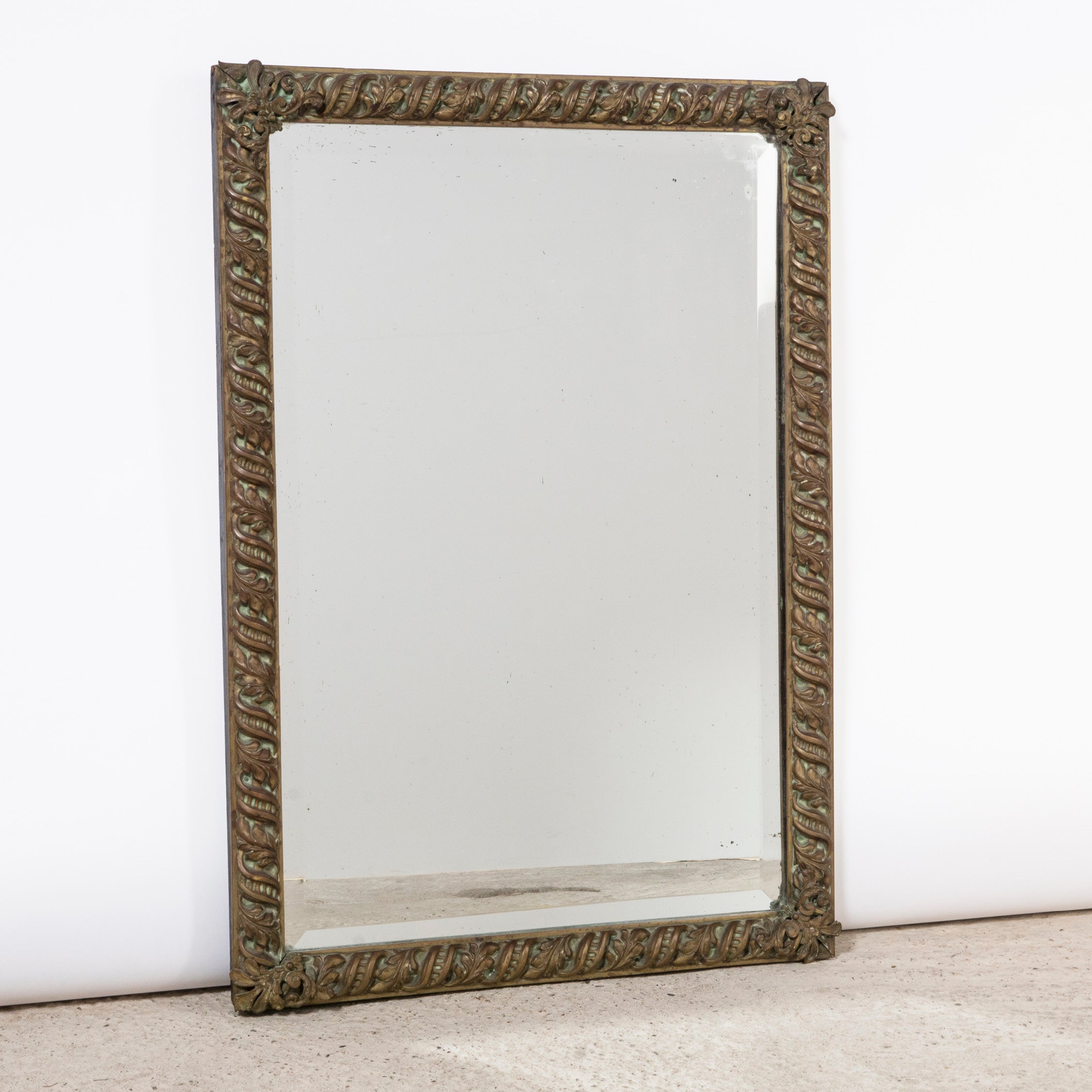 Copper Arts & Crafts Style Rectangular Mirror