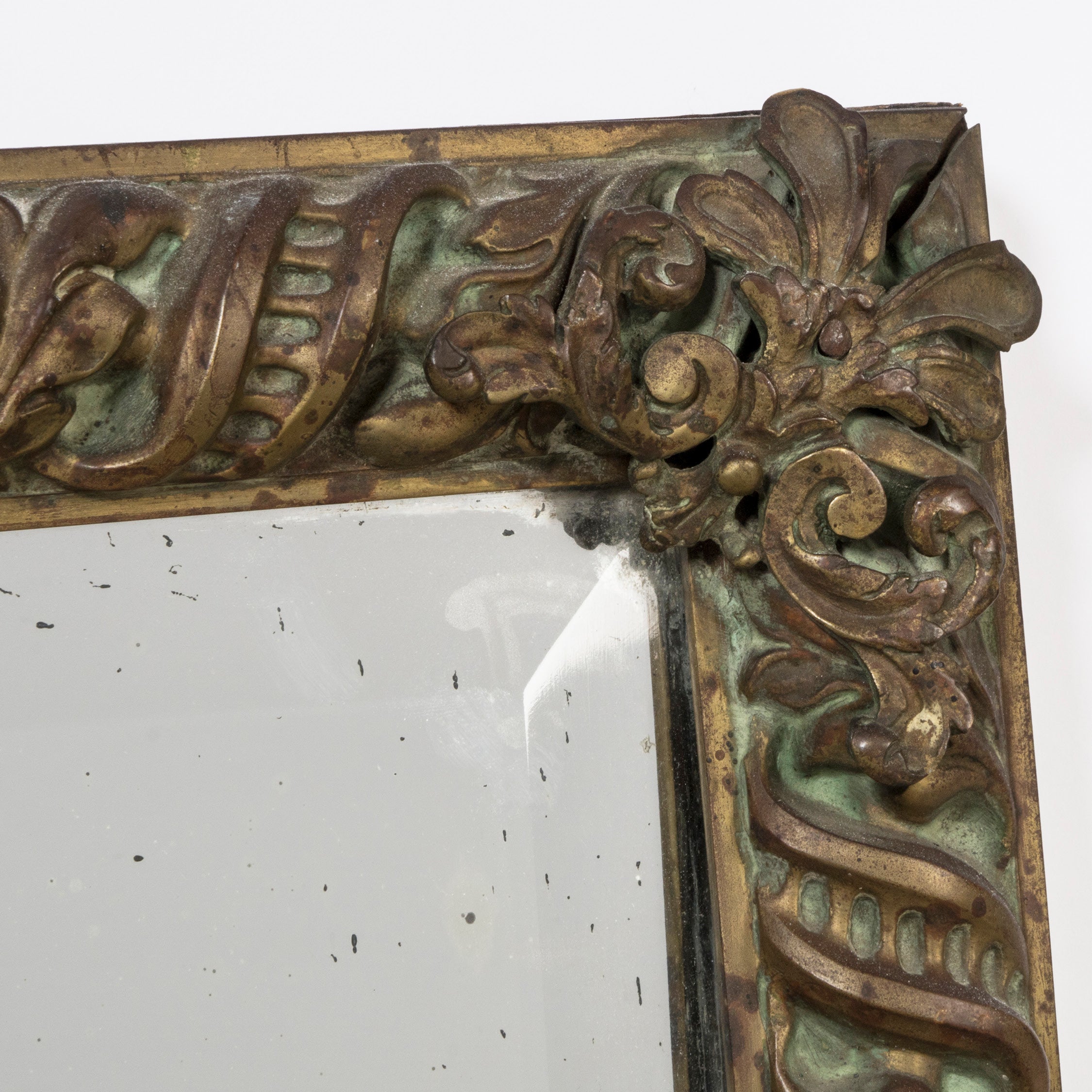 Copper Arts & Crafts Style Rectangular Mirror