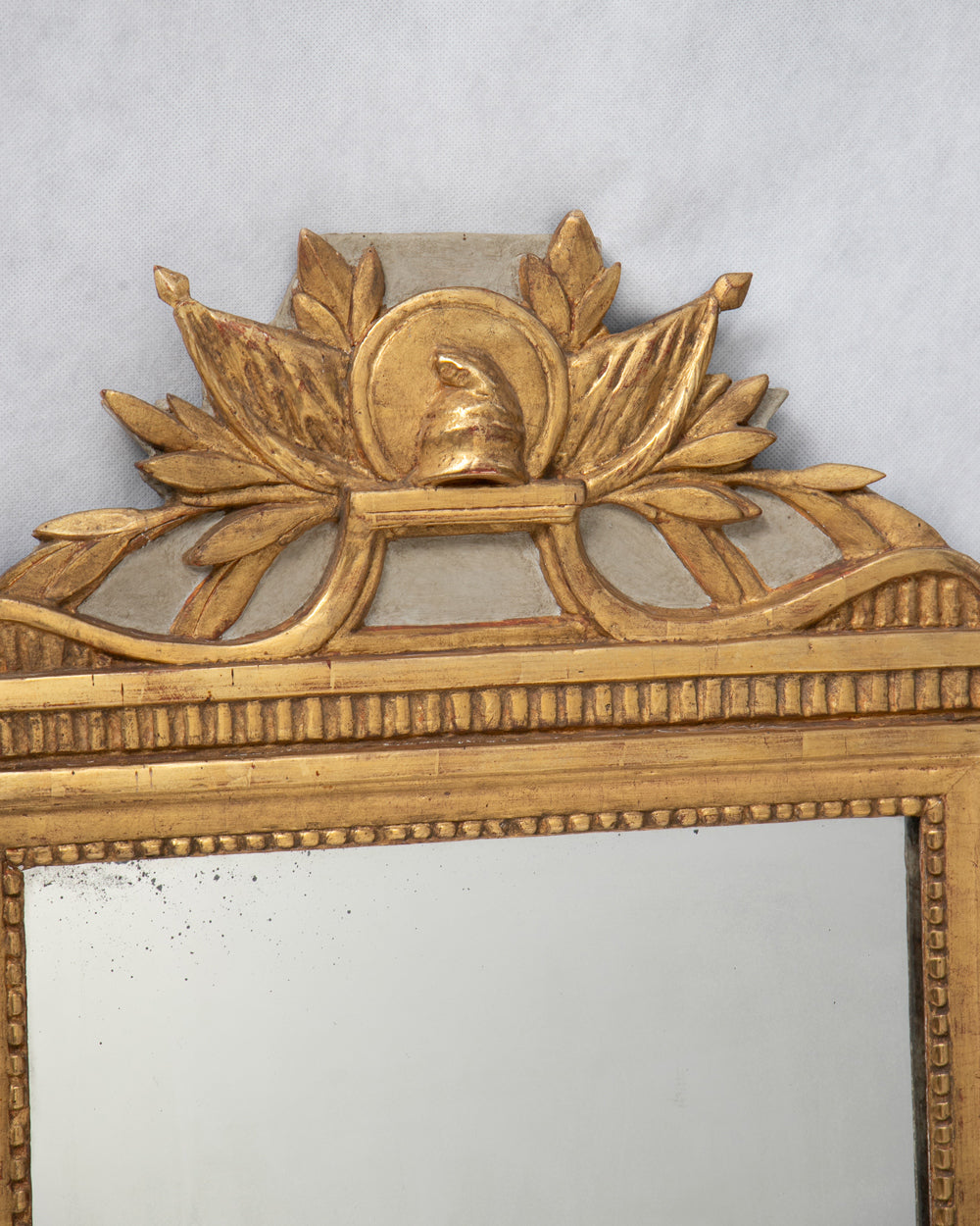 Rare Louis XVI Mirror with Revolutionary Bonnet Rouge Crest, c.1790
