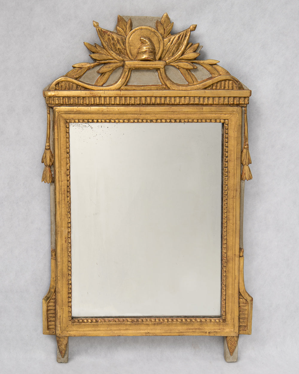 Rare Louis XVI Mirror with Revolutionary Bonnet Rouge Crest, c.1790