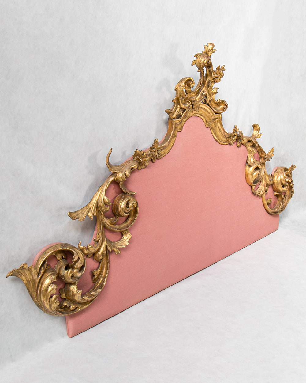 19th Century Italian Rococo Style Carved Giltwood Headboard