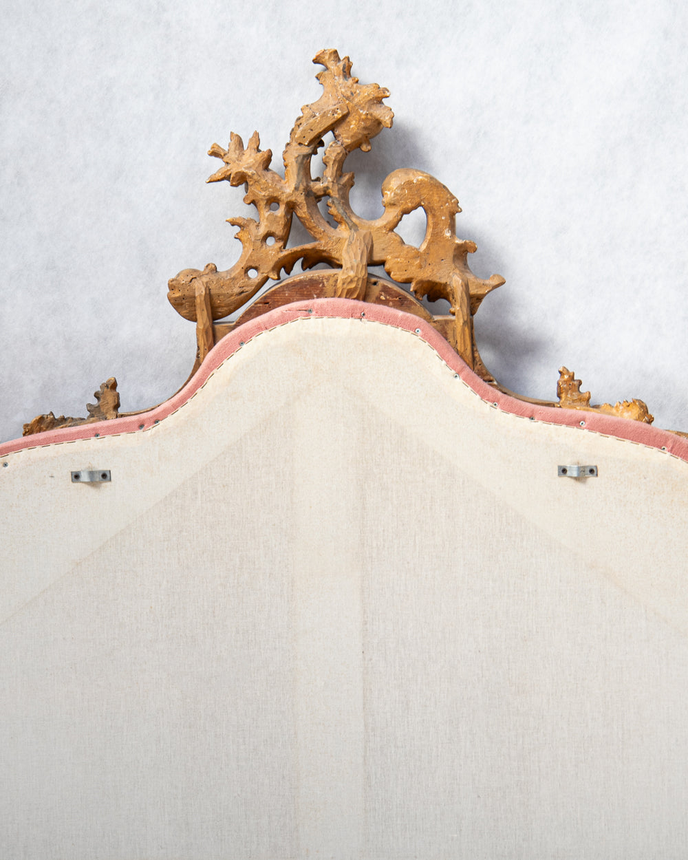 19th Century Italian Rococo Style Carved Giltwood Headboard
