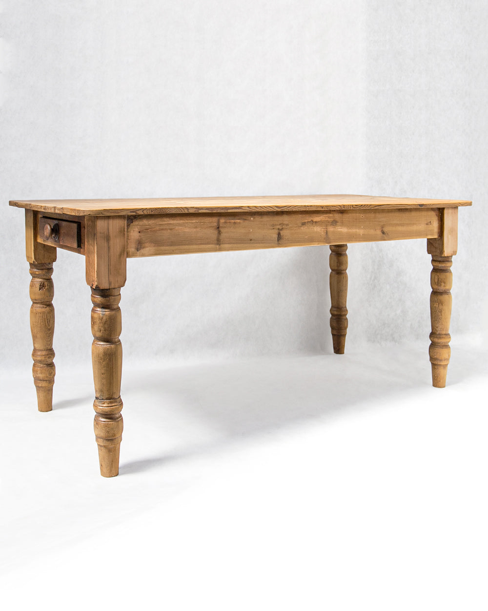 Vintage French Provincial Pine Farmhouse Dining Table