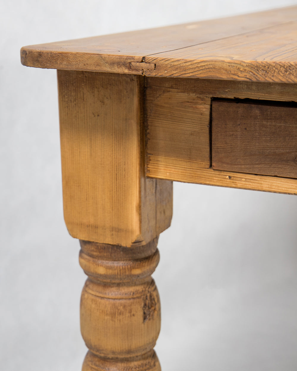 Vintage French Provincial Pine Farmhouse Dining Table