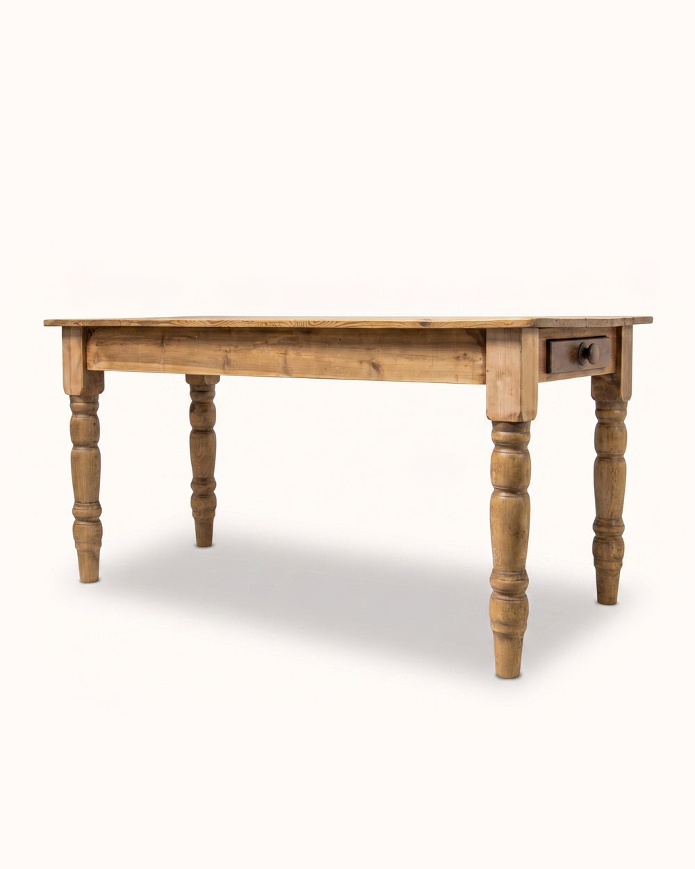 Vintage French Provincial Pine Farmhouse Dining Table