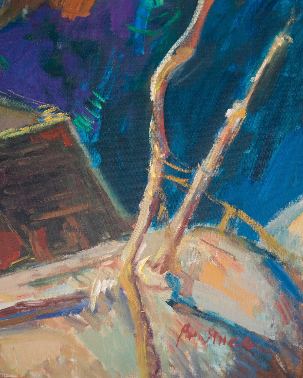 The Cosmonauts, Oil Painting by Anatoliy (Nikitovich) Yanev, 1980s