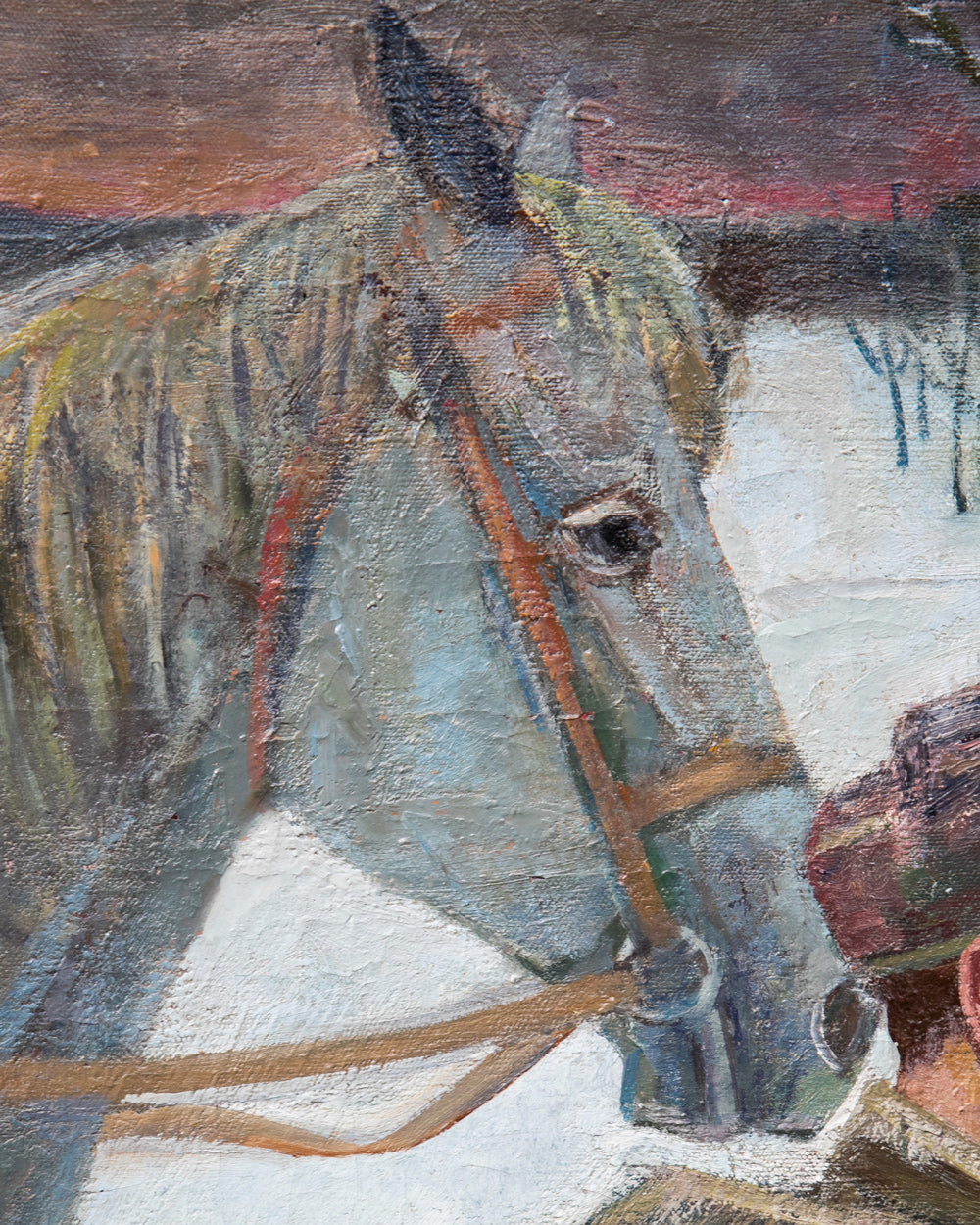 Departure of the Soldiers or The Kiss, Oil Painting, 1979
