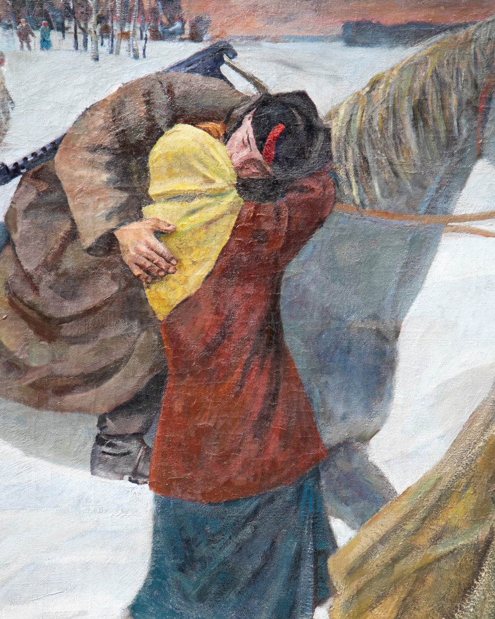 Departure of the Soldiers or The Kiss, Oil Painting, 1979