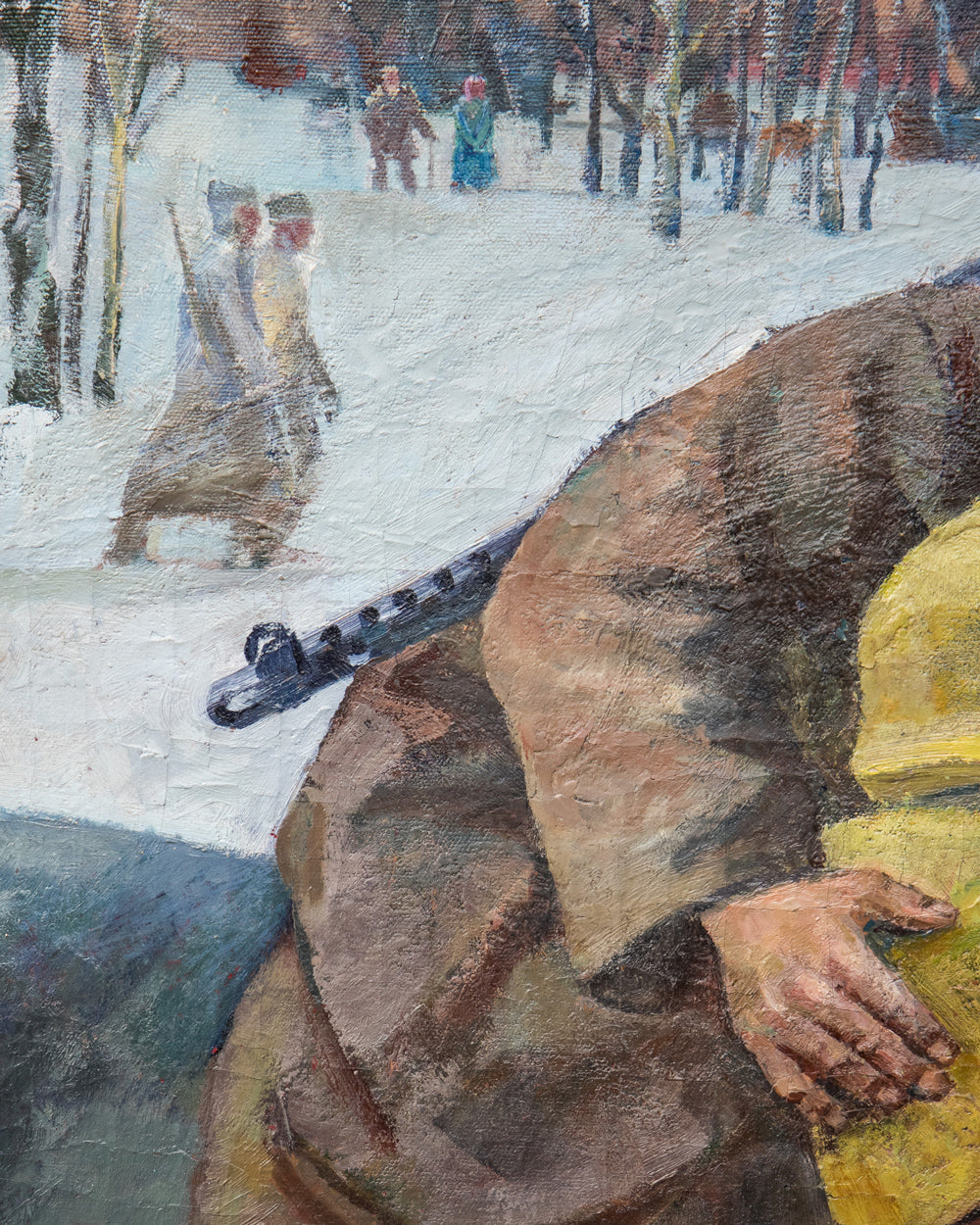 Departure of the Soldiers or The Kiss, Oil Painting, 1979
