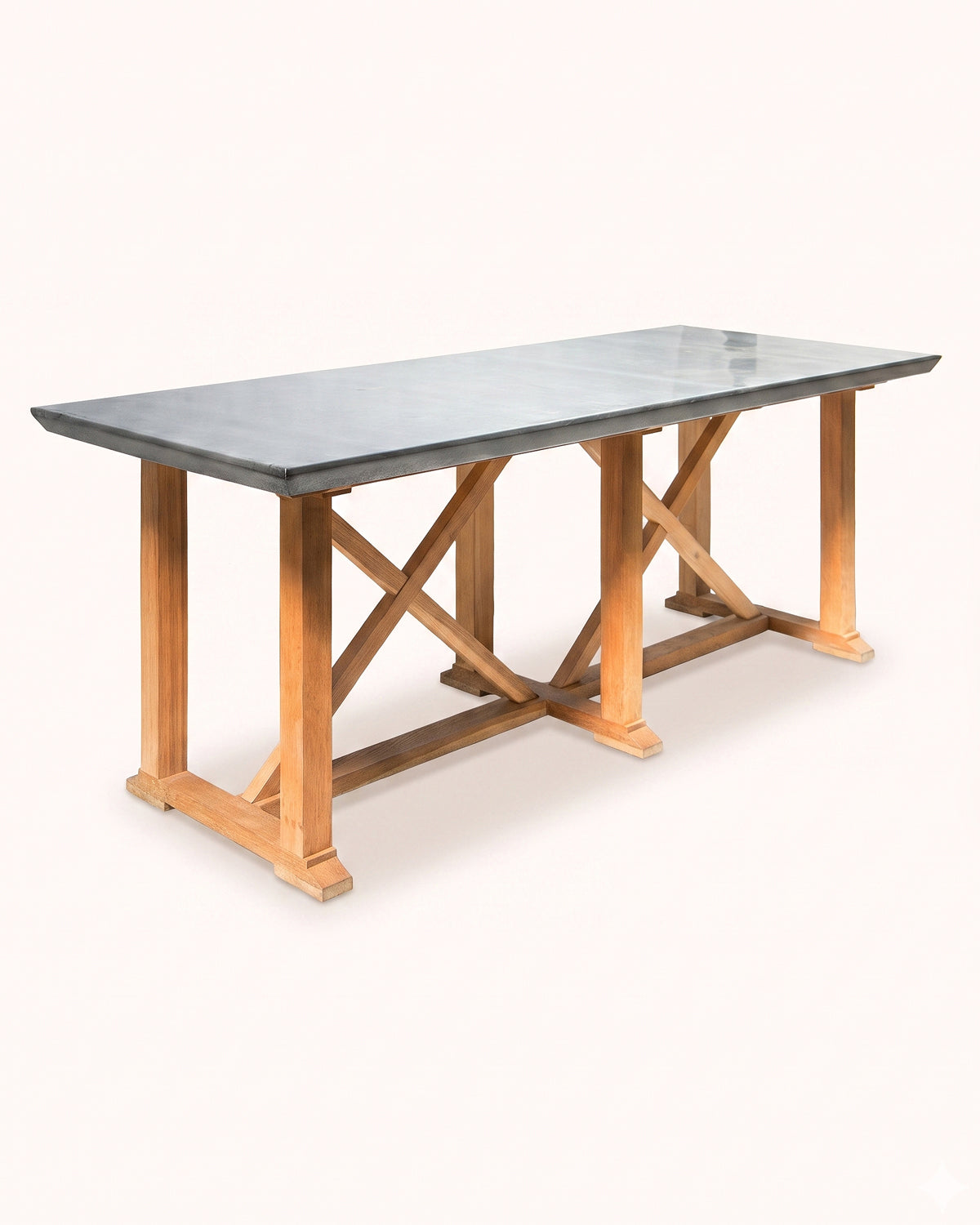 Vintage Zinc-Topped Work Table