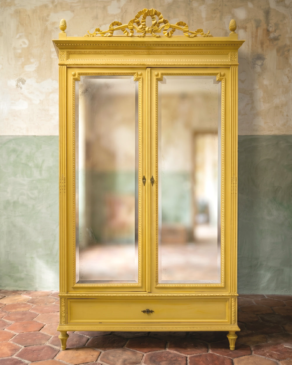 Antique Mirror Door Armoires