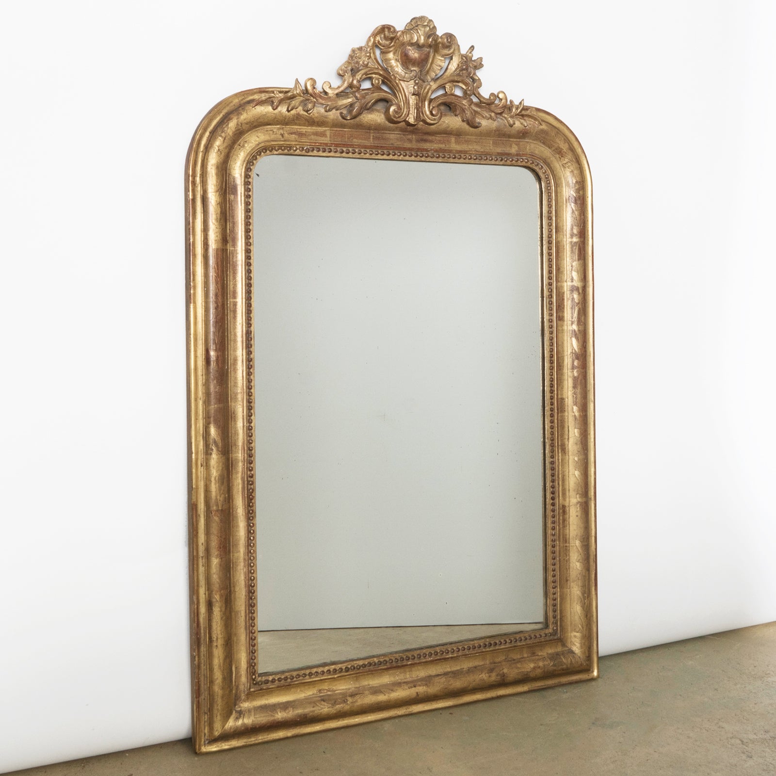 19th C Louis Philippe Mirror with Small Heart Crest