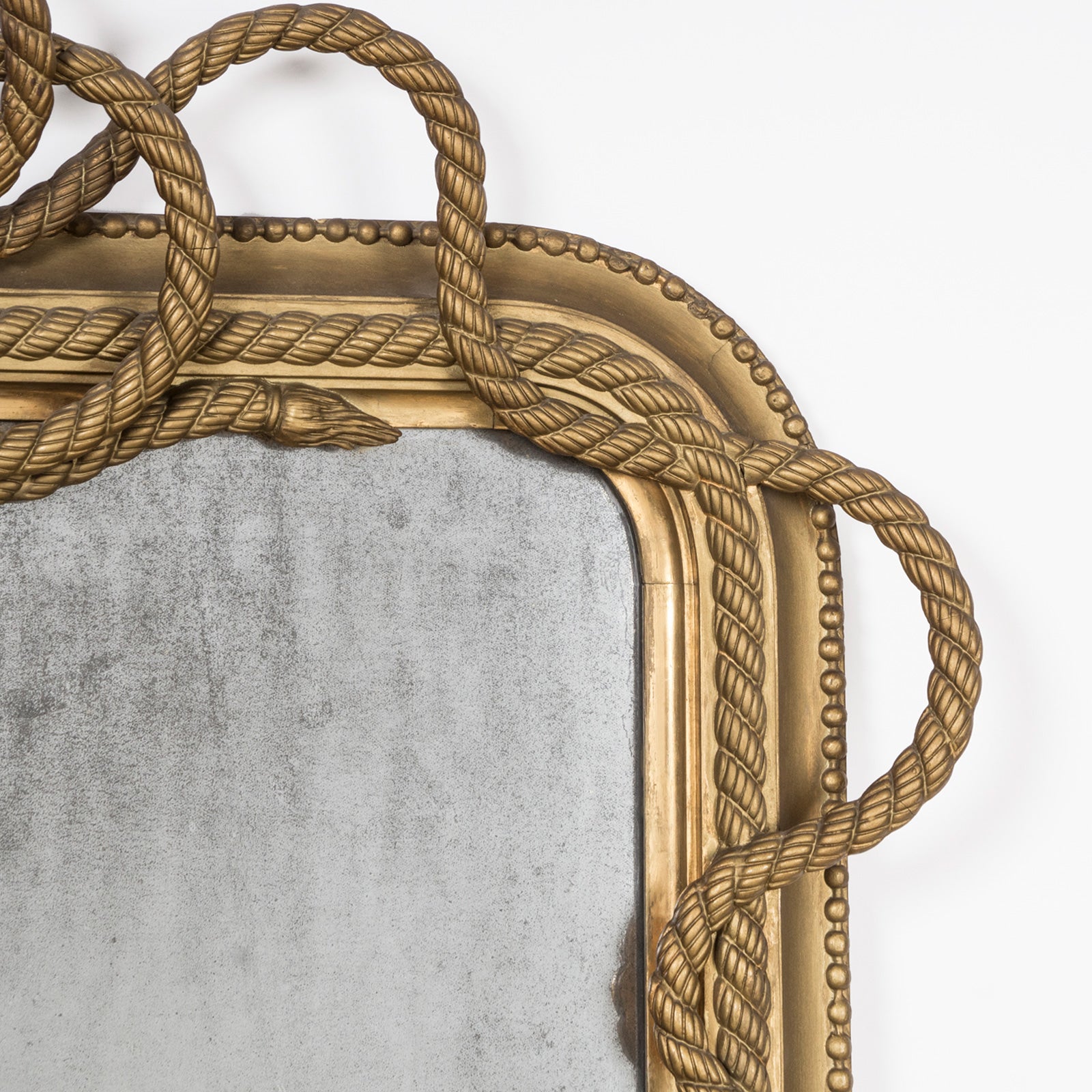 Large 19th C Large Rope and Tassels Motif Mirror