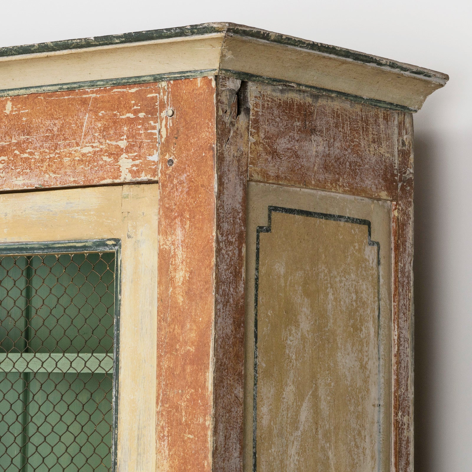 Antique 19th Century Italian Hand Painted Bookcase