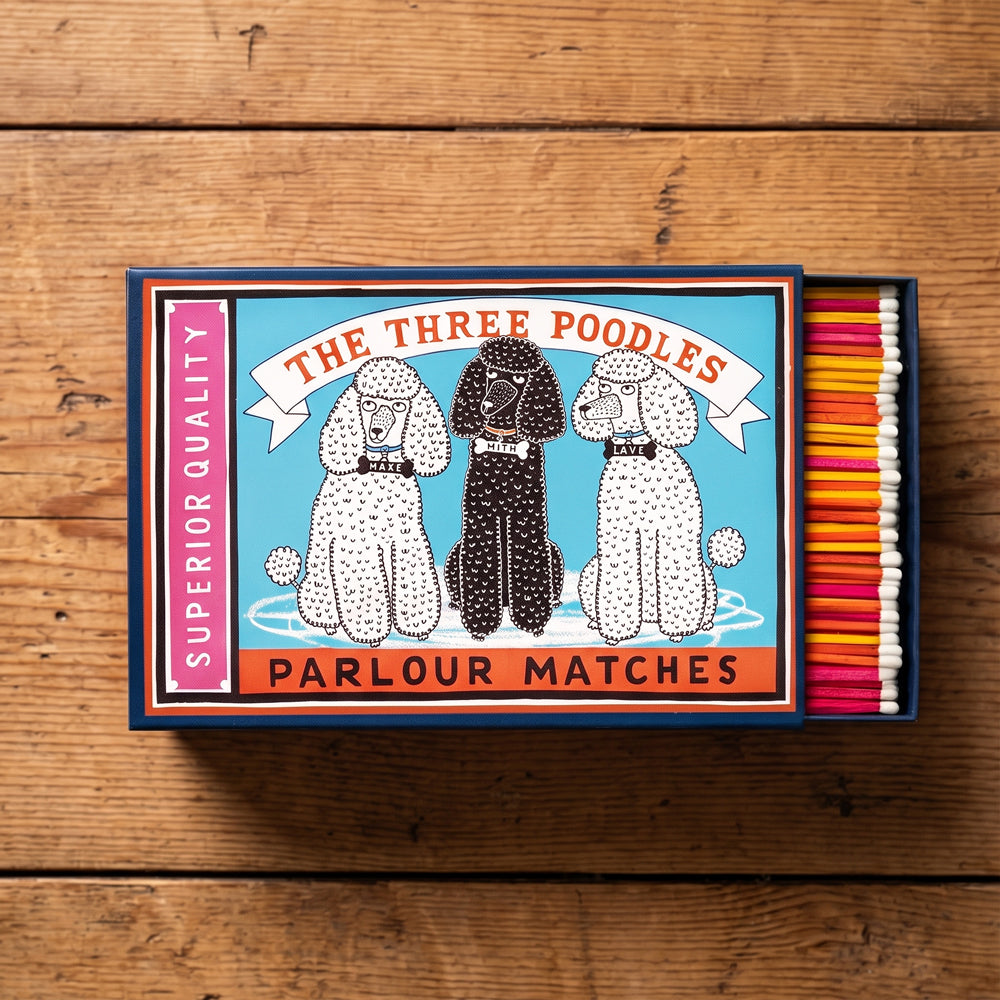 Archivist Gallery Giant Three Poodle Luxury Matchbox