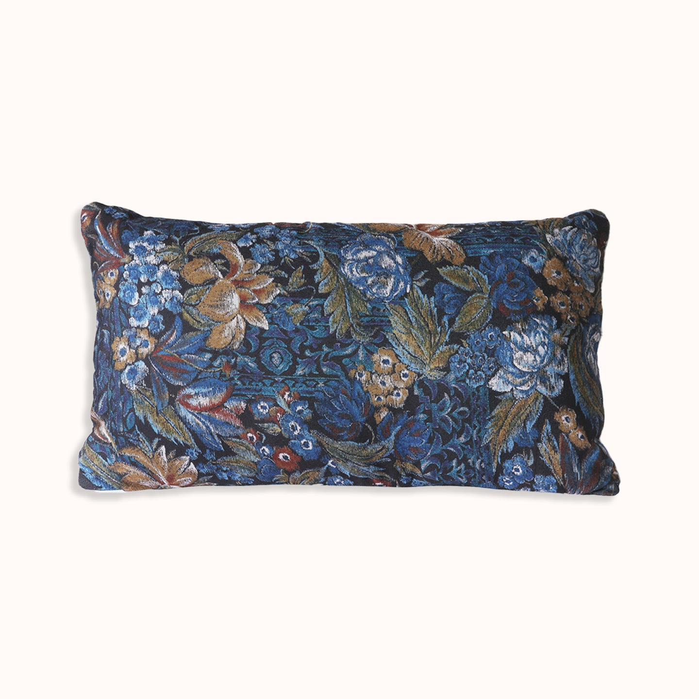 Floral Blue Cotton Pillow