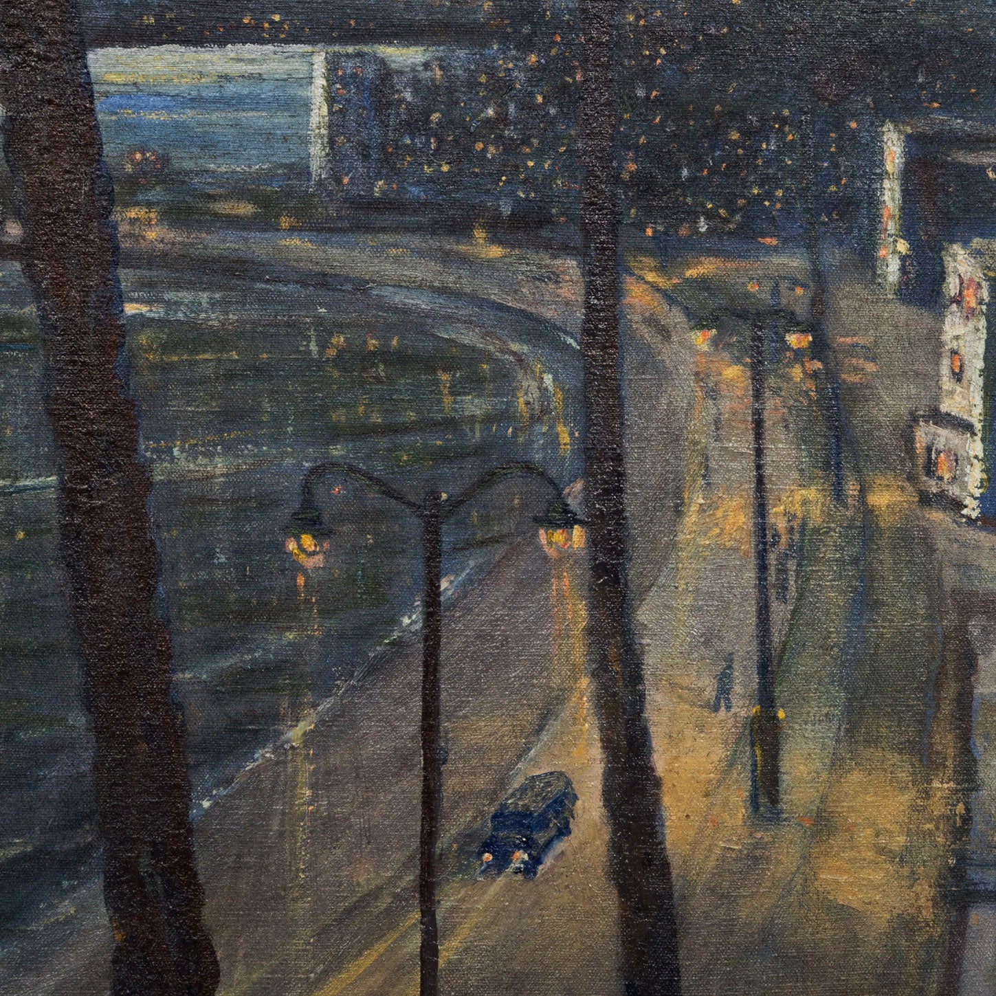 Vintage Oil Painting "Cannes" Boulevard