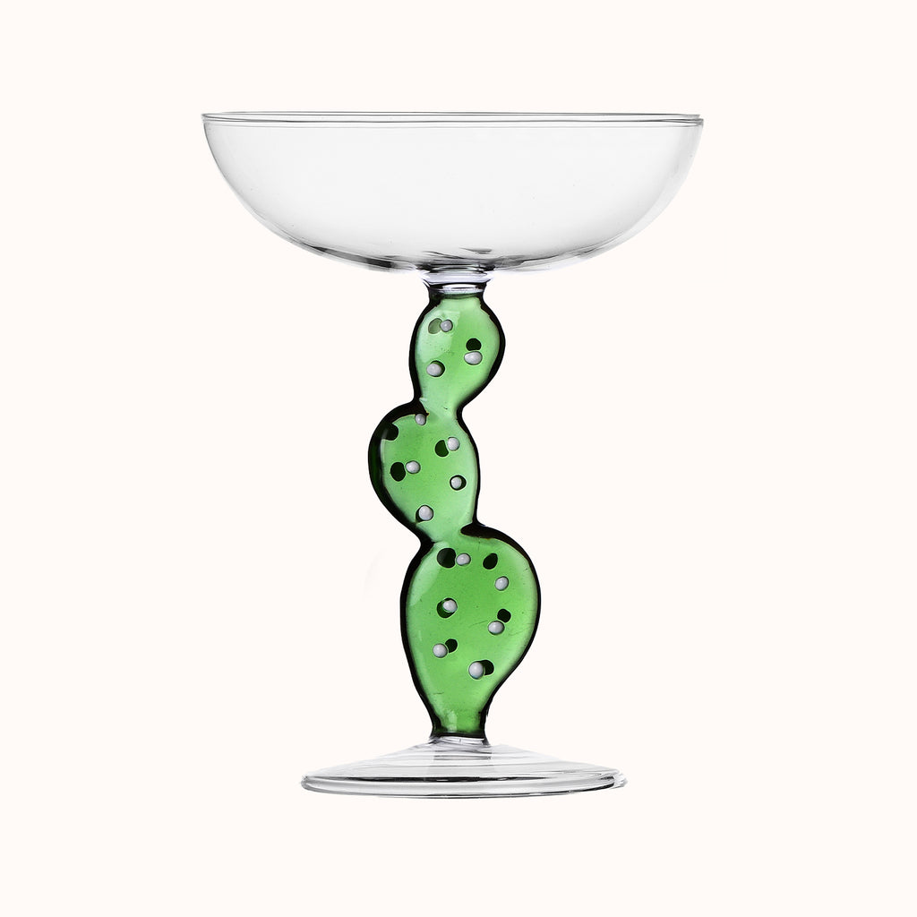 Green Cactus Champagne Coupe by Ichendorf Milano