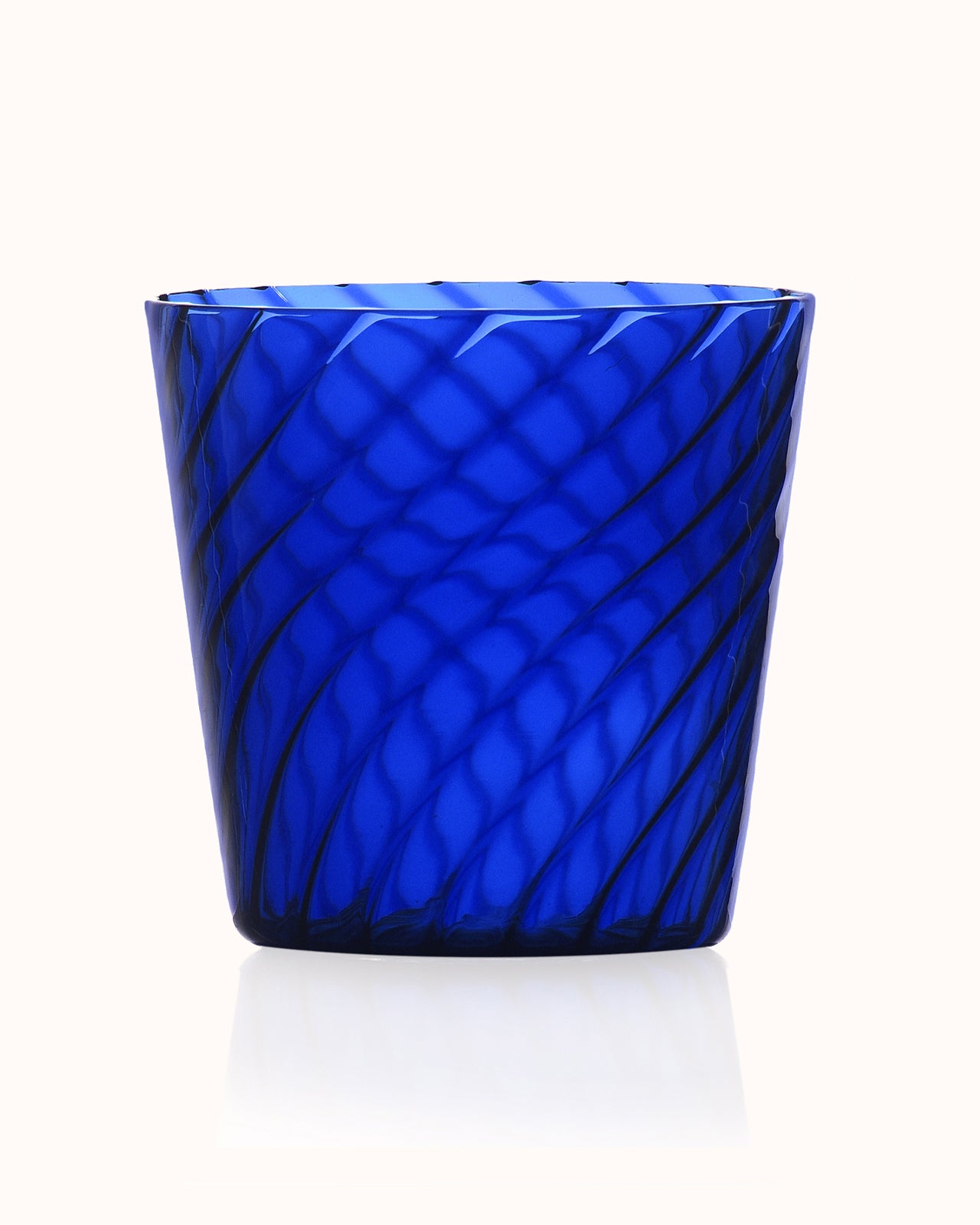 Handmade Blue Swirl Tumbler Water Glass