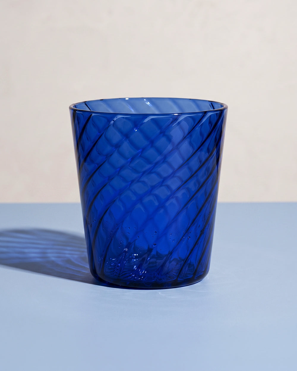 Handmade Blue Swirl Tumbler Water Glass
