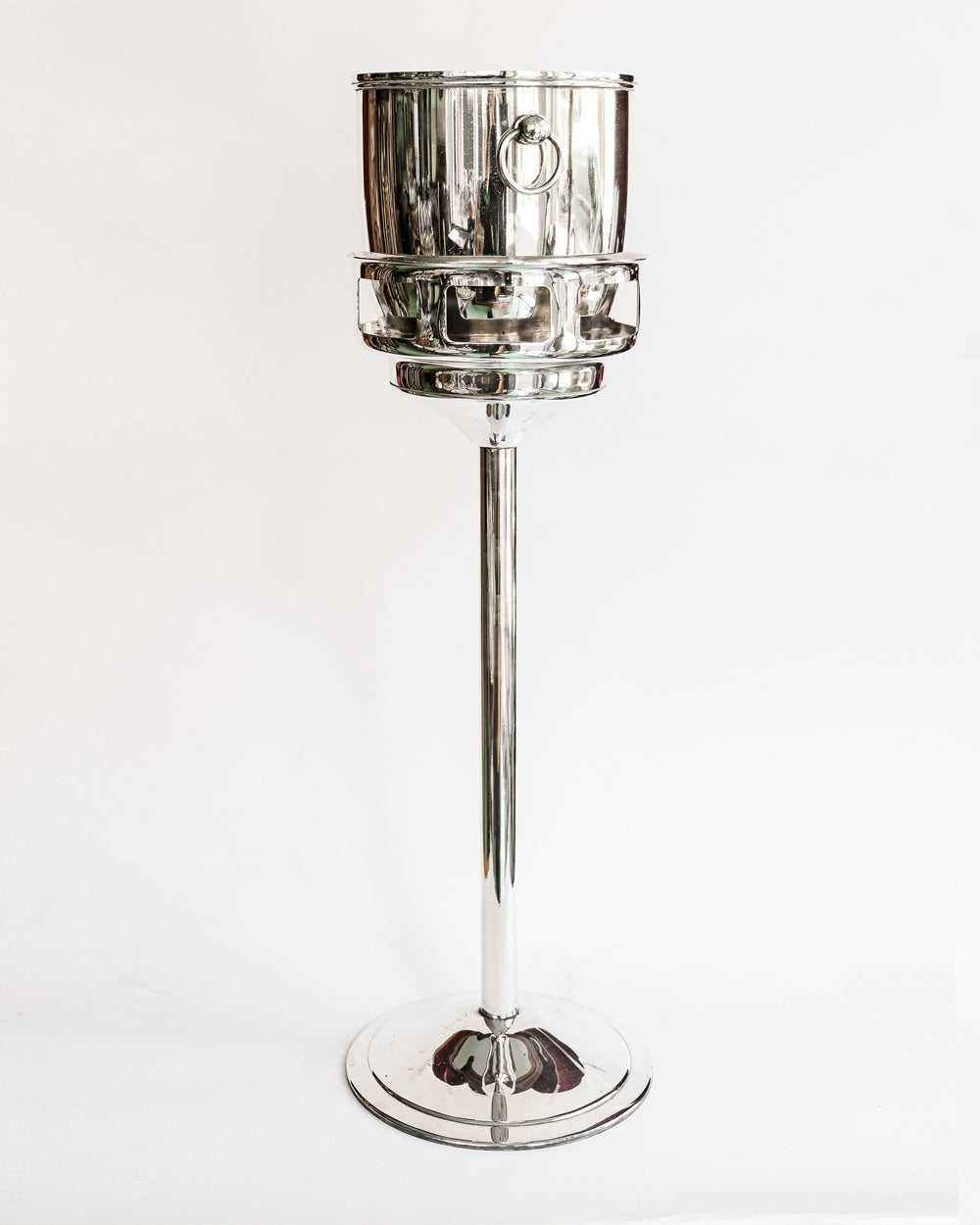 Vintage Silver Plated Champagne Bucket on Stand by Christofle