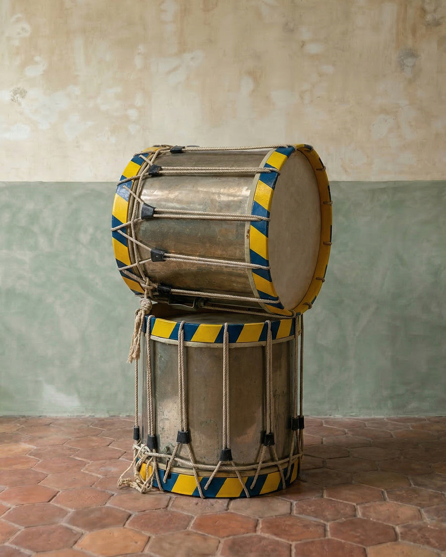 Vibrant Mid-Century Vintage Drum Set