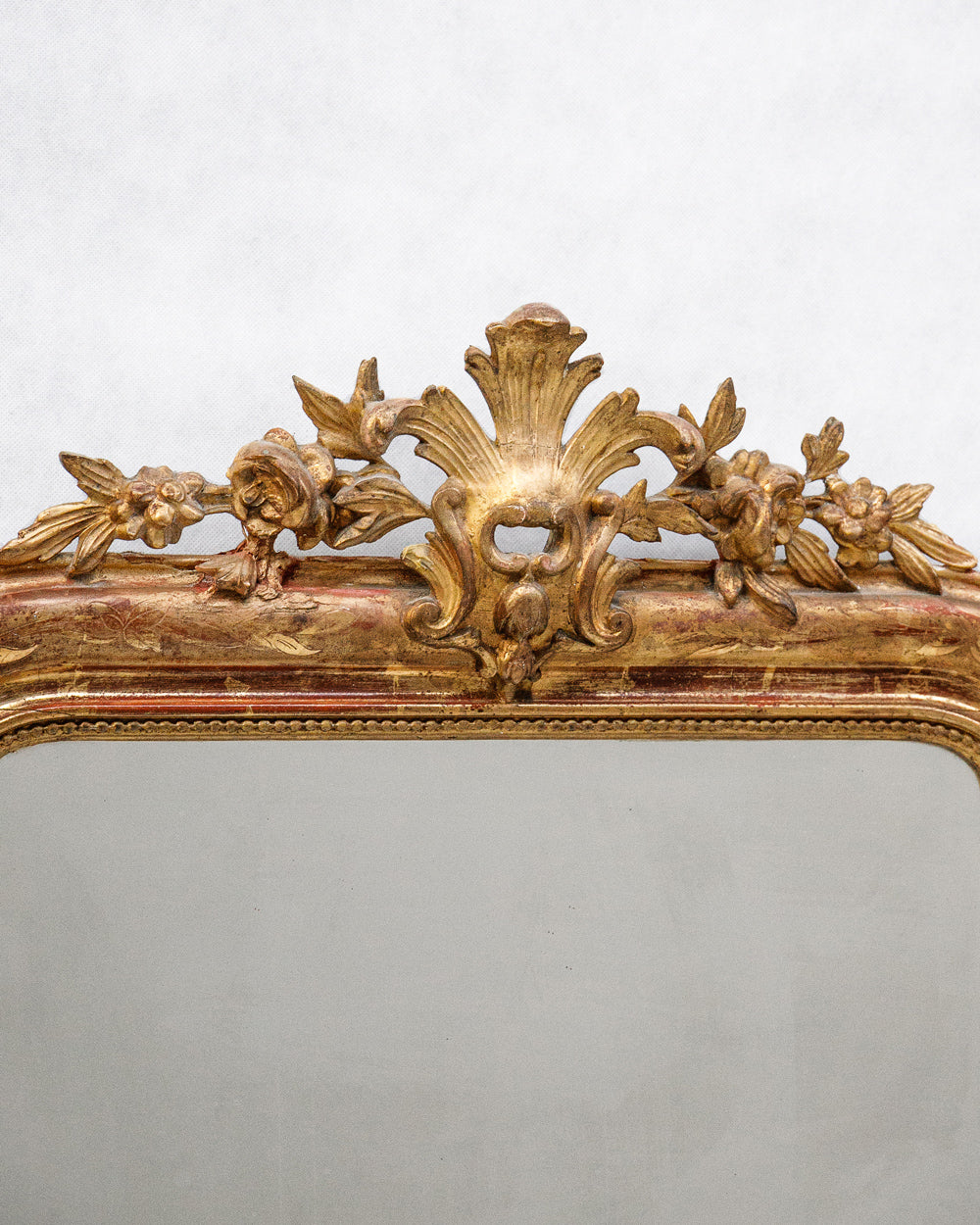 19th C Louis Philippe Mirror with Small Fleur de Lys Crest