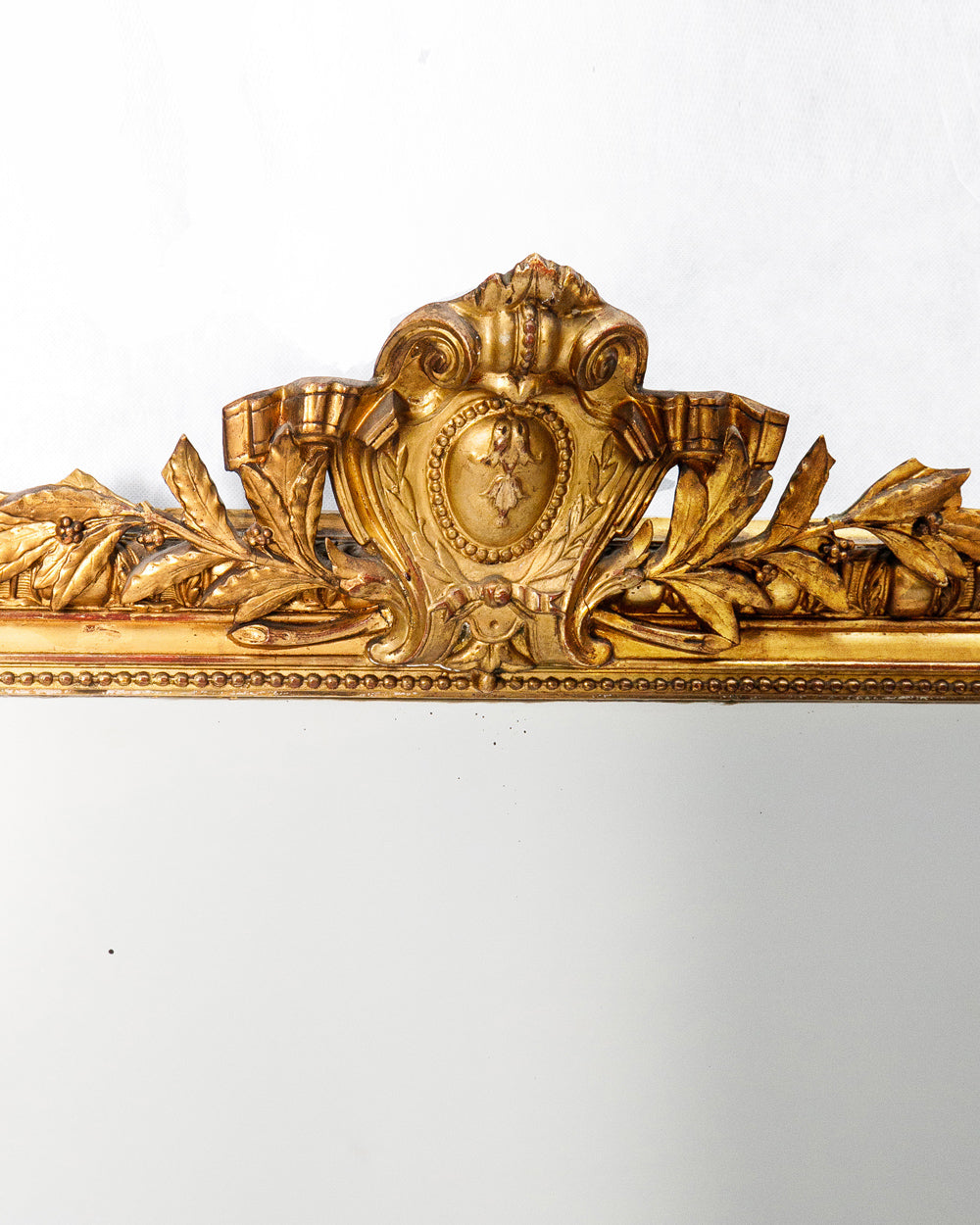 Large 19th C Louis Philippe Mirror with Ornate Shield Crest