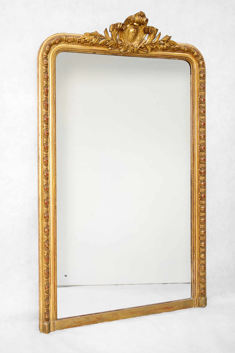 Large 19th C Louis Philippe Mirror with Ornate Shield Crest