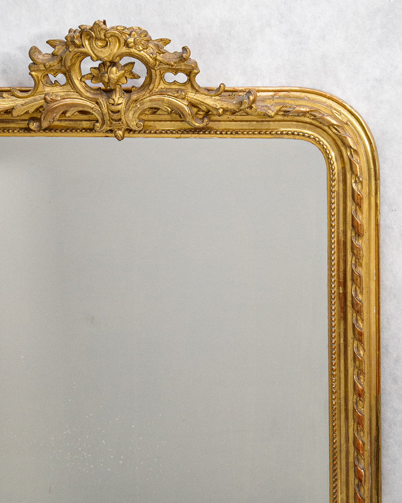19th C Louis Philippe Mirror with Faux Ribbon Frame
