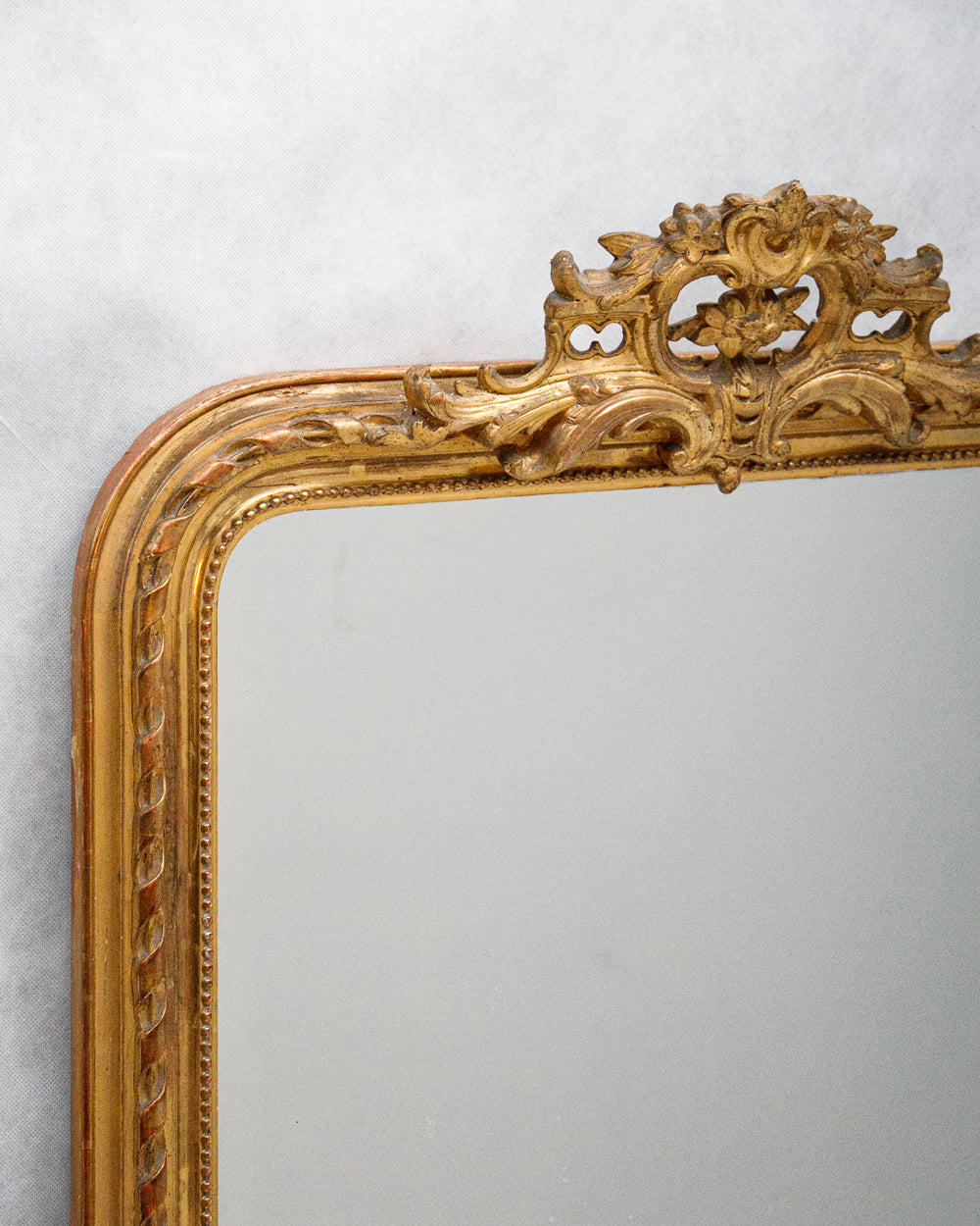 19th C Louis Philippe Mirror with Faux Ribbon Frame