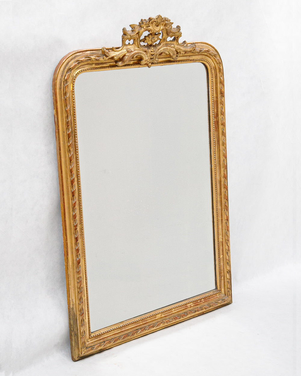 19th C Louis Philippe Mirror with Faux Ribbon Frame