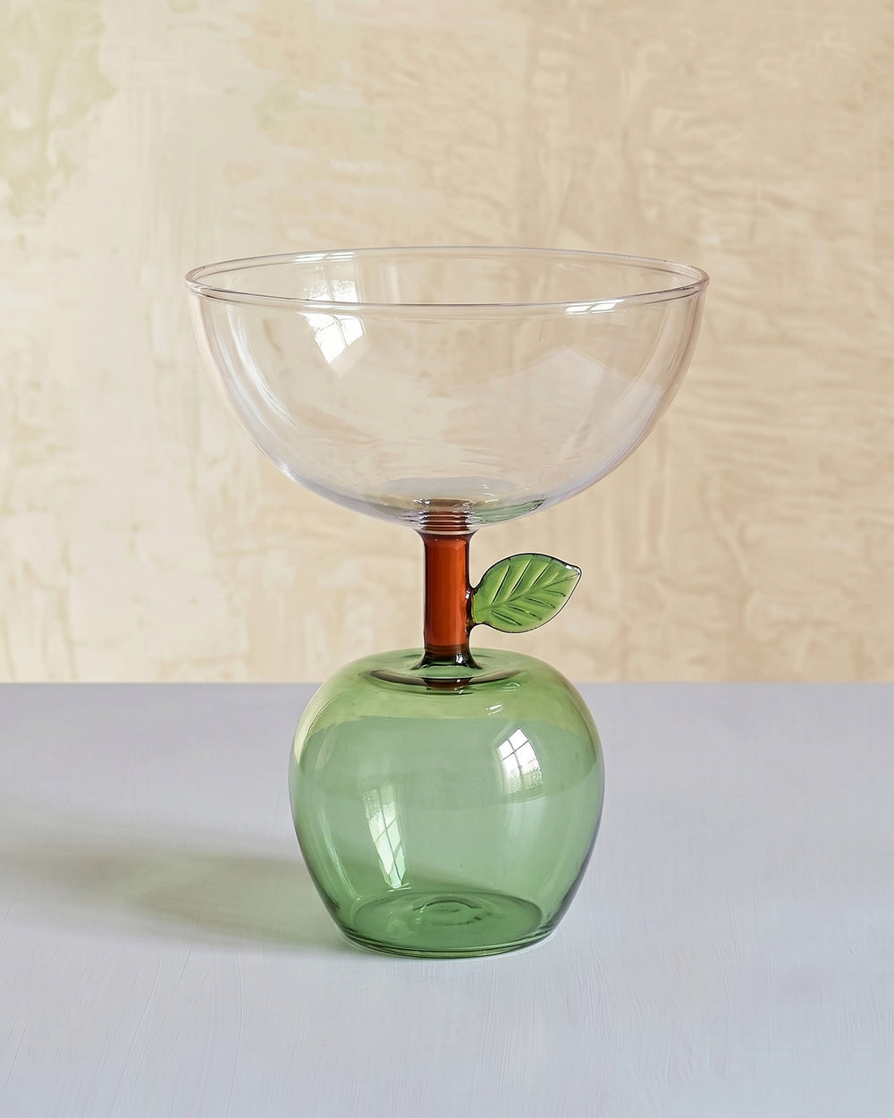 Green Apple Shaped Glass Cup or Bowl