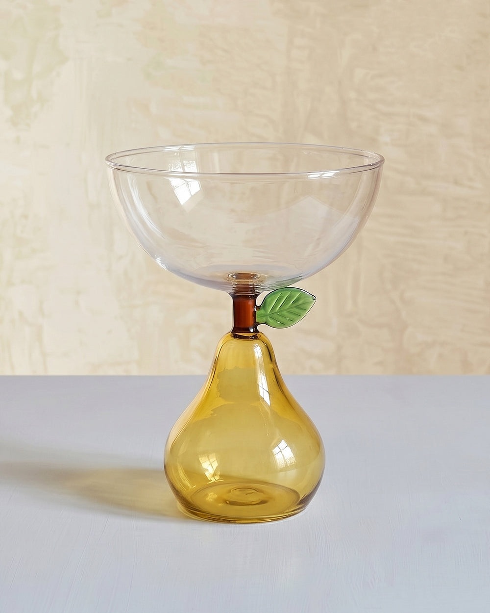 Yellow Glass Pear Shaped Cup or Bowl