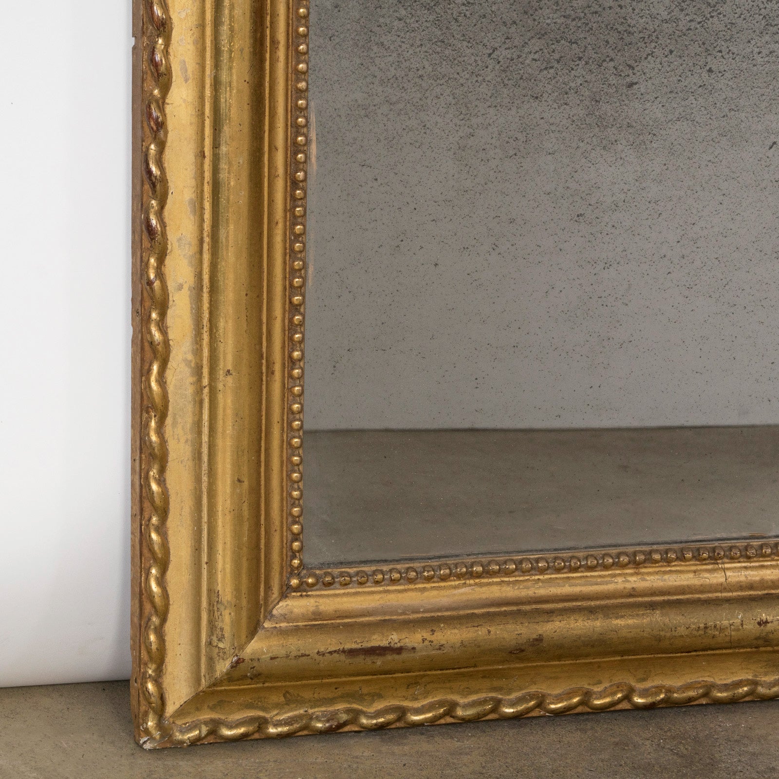 Small 19th C Louis Philippe Mirror with a Wavy Frame