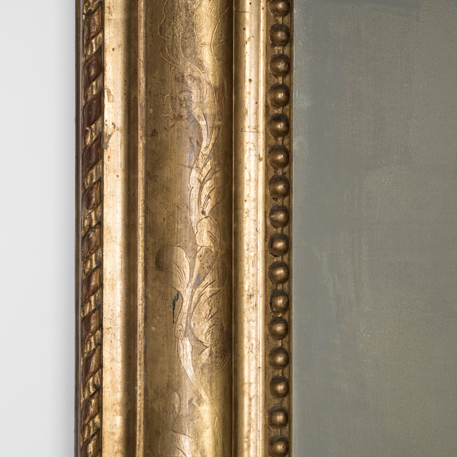 Large 19th C Gold Gilt Louis Philippe Mirror With Crest