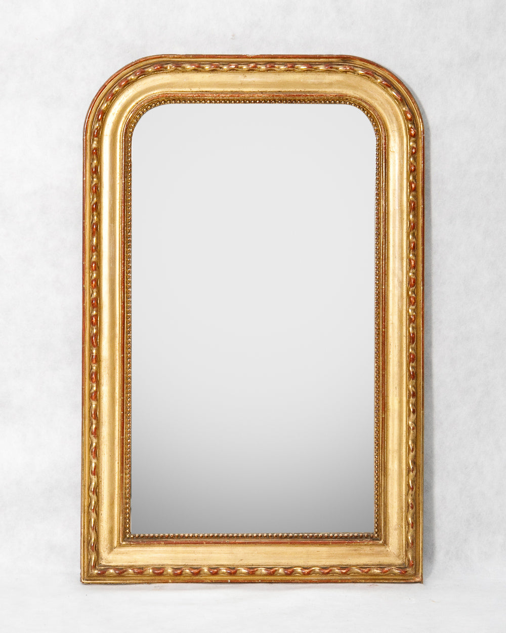 19th C Louis Philippe Mirror with a Wavy Pie Crust Frame