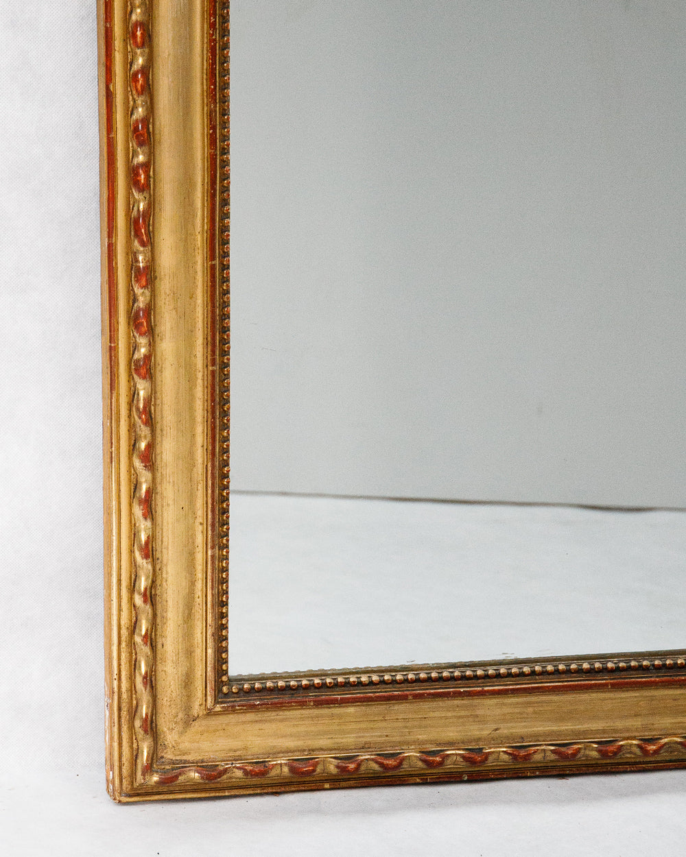 19th C Louis Philippe Mirror with a Wavy Pie Crust Frame