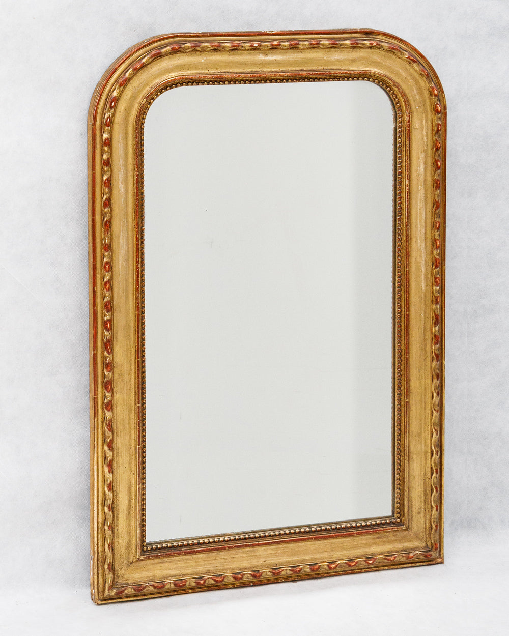 19th C Louis Philippe Mirror with a Wavy Pie Crust Frame