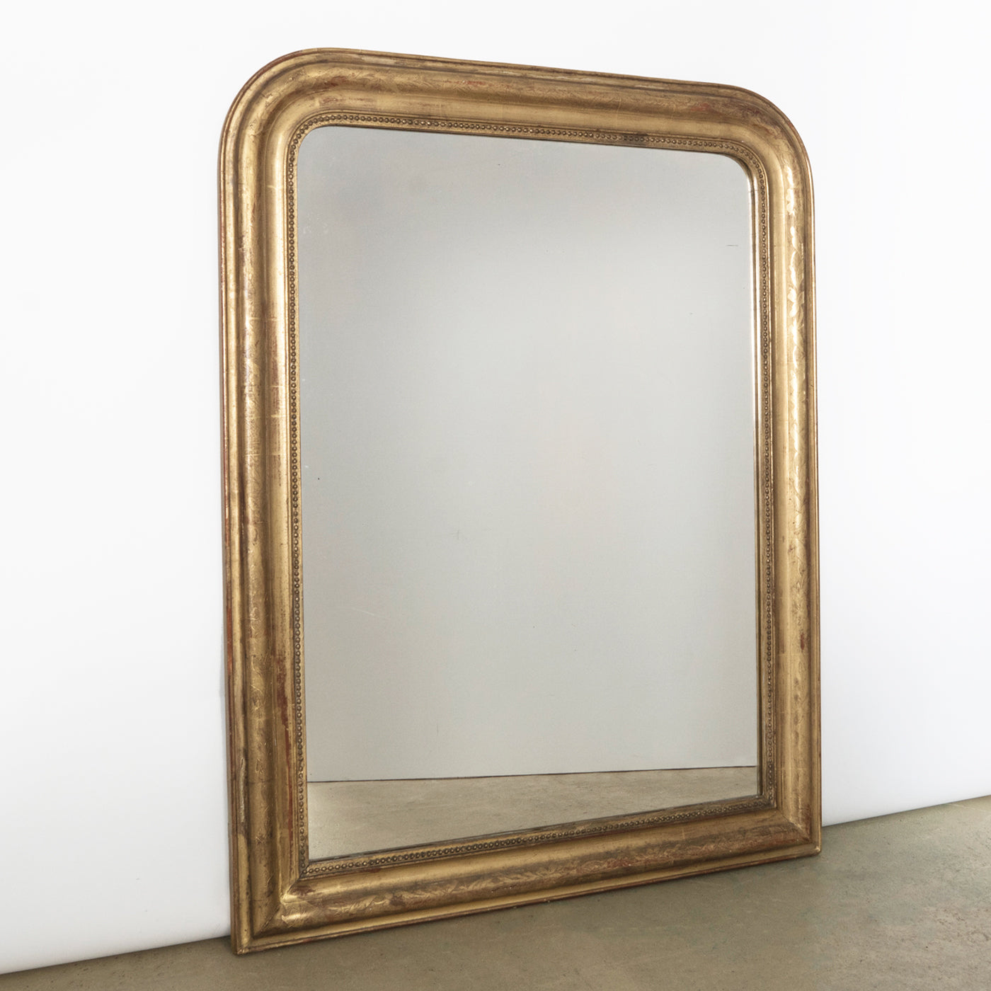 19th C Louis Philippe Mirror with Leaf Etchings